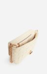 Ivory Women Vanessa Bruno Medium Braided Leather Moon Bag In Lambskin Leather Crossbody Bags - Image 4