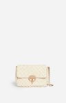 Ivory Women Vanessa Bruno Medium Braided Leather Moon Bag In Lambskin Leather Crossbody Bags