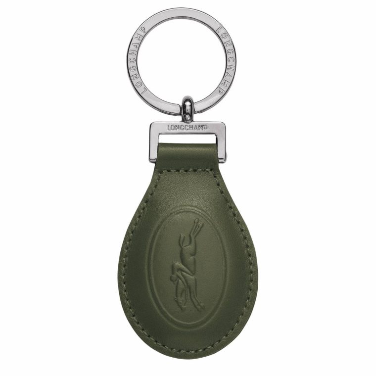 Keyrings Khaki Women Le Foulonné Key-Rings Khaki - Leather Longchamp
