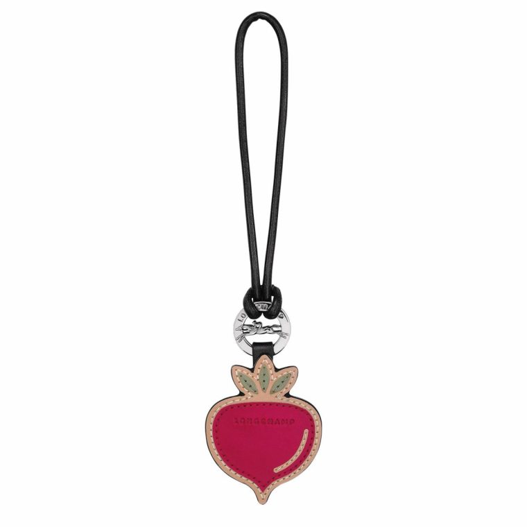 Keyrings Longchamp Women Beetroot Longcharm Keyring Beetroot - Leather