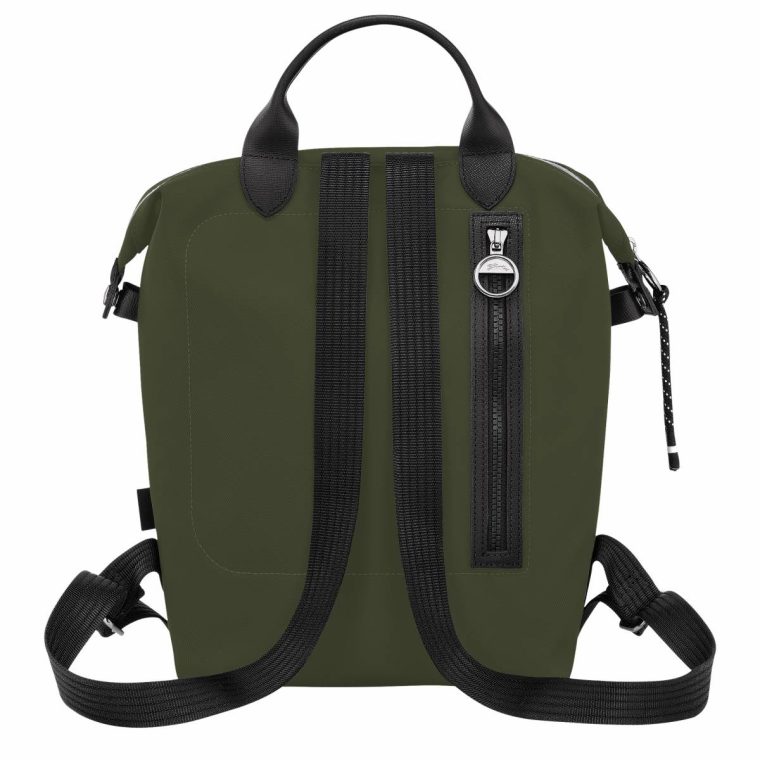 Khaki Backpacks Longchamp Women Le Pliage Energy L Backpack Khaki - Recycled Canvas - Image 3