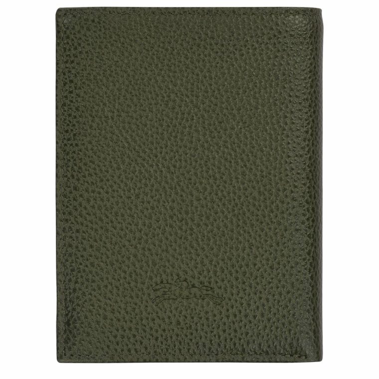 Khaki Le Foulonné Wallet Khaki - Leather Women Wallets Longchamp - Image 3