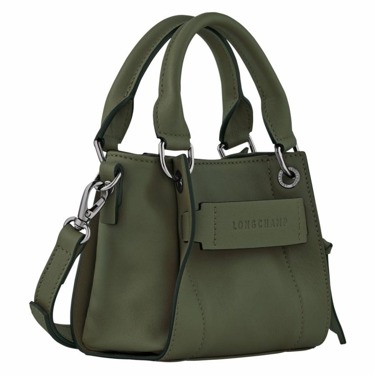 Khaki Leather Bags Longchamp 3D Xs Handbag Khaki - Leather Women - Image 2