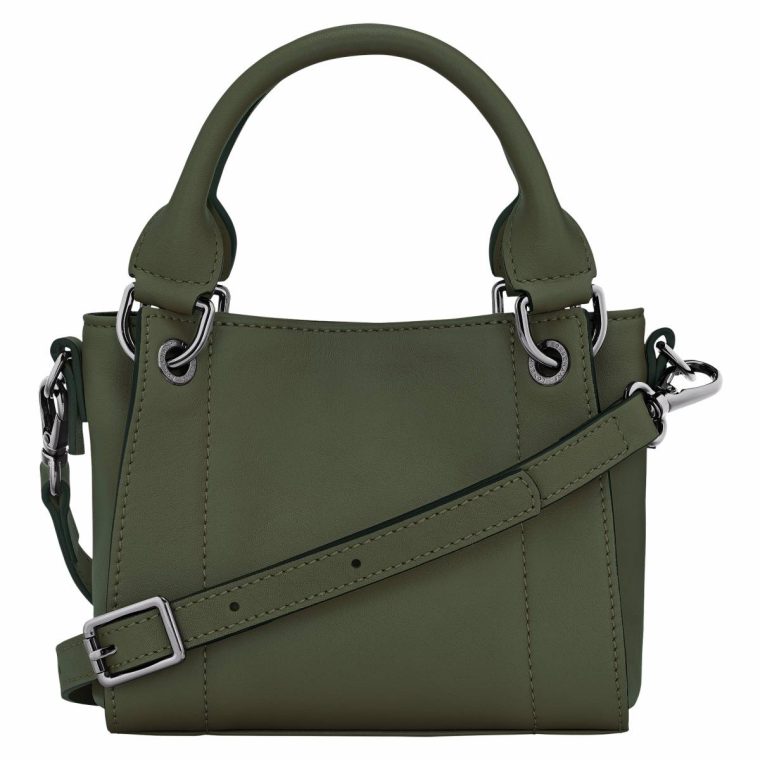 Khaki Leather Bags Longchamp 3D Xs Handbag Khaki - Leather Women - Image 3