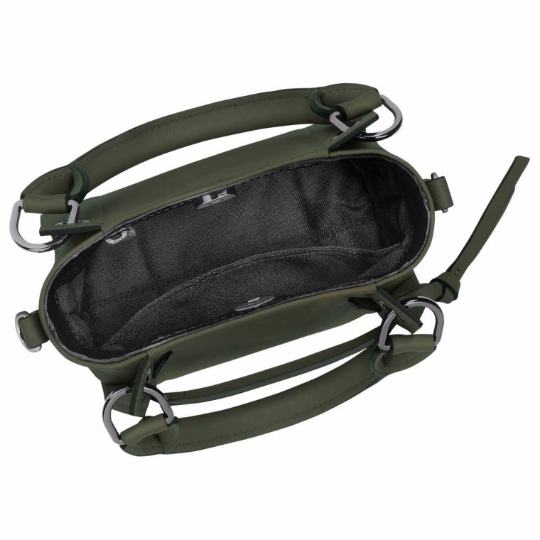 Khaki Leather Bags Longchamp 3D Xs Handbag Khaki - Leather Women - Image 4