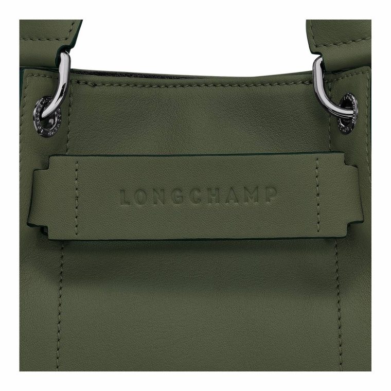 Khaki Leather Bags Longchamp 3D Xs Handbag Khaki - Leather Women - Image 5