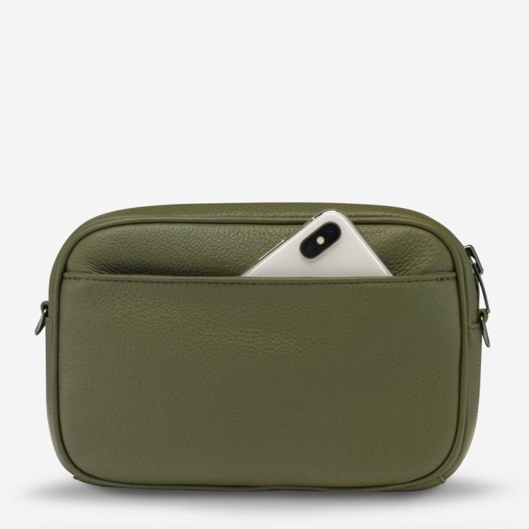 Khaki Status Anxiety Crossbody Plunder Bag With Webbed Strap - Khaki Women - Image 3