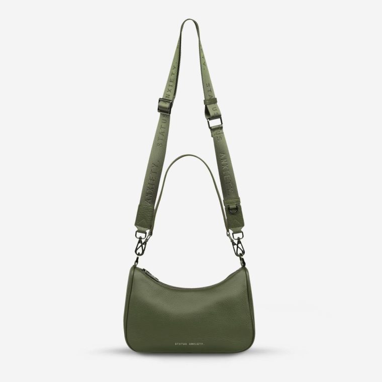 Khaki Status Anxiety Handbags Look Both Ways Bag - Khaki Women