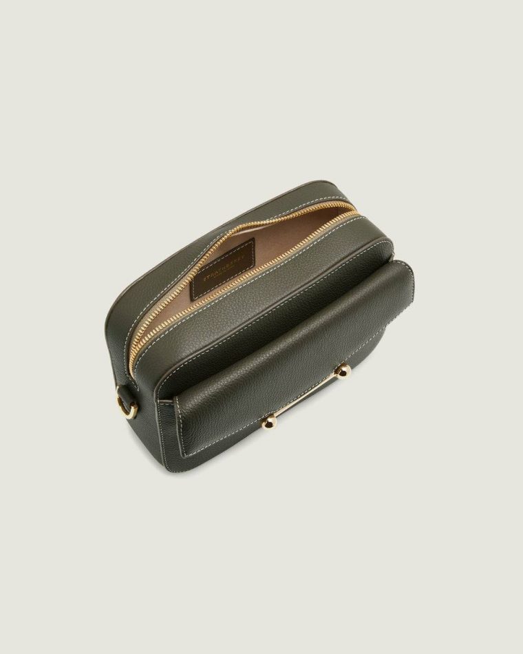 Khaki Women Strathberry Mosaic Camera Travel Bags - Image 5