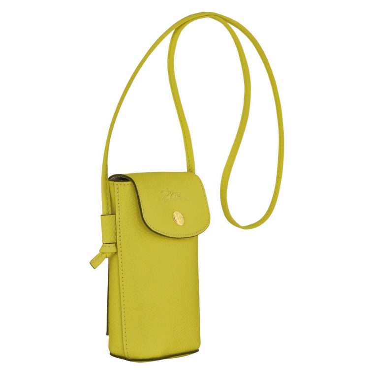 Kiwi Green Épure Phone Case With Leather Lace Kiwi Green - Leather Longchamp Phone Cases Women - Image 3