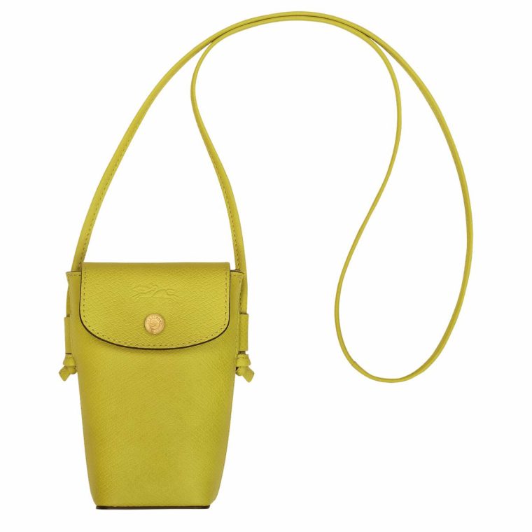 Kiwi Green Épure Phone Case With Leather Lace Kiwi Green - Leather Longchamp Phone Cases Women