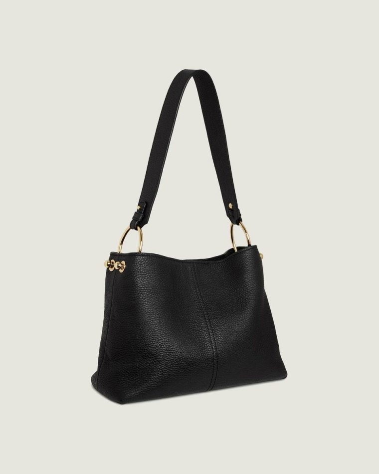 Lana Hobo Strathberry Women Black Shoulder Bags - Image 2