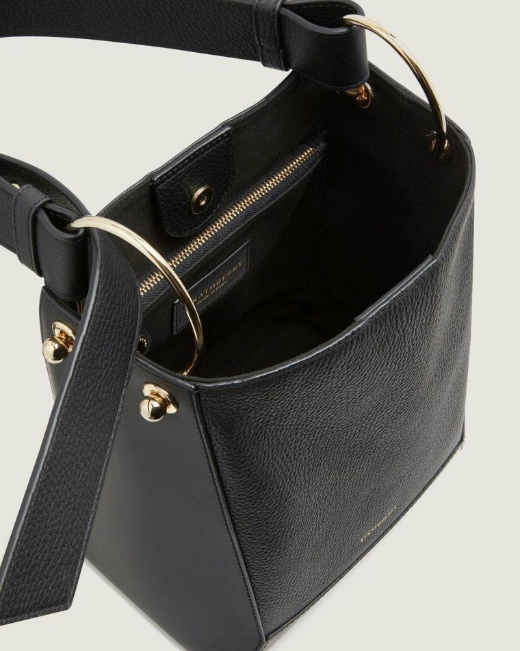 Lana Midi Bucket Bag Black Women Strathberry Shoulder Bags - Image 5