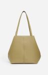 Large Leather Daily Tote In Cowhide Leather Shoulder Bags Vanessa Bruno Olive Women - Image 4