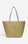Large Leather Daily Tote In Cowhide Leather Shoulder Bags Vanessa Bruno Olive Women