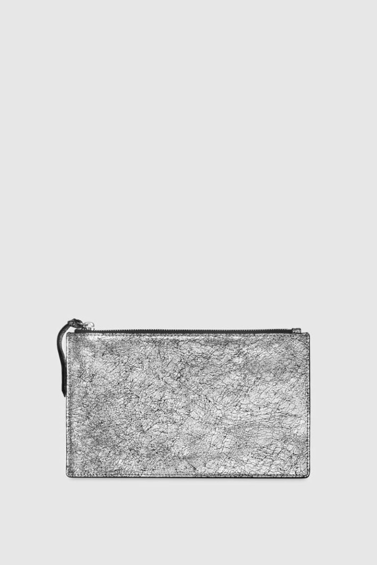 Large Pouch Rebecca Minkoff Clutch Women Silver