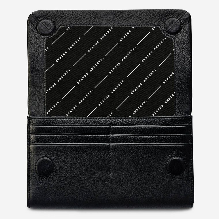 Large Status Anxiety Women Remnant Wallet - Black Black - Image 3