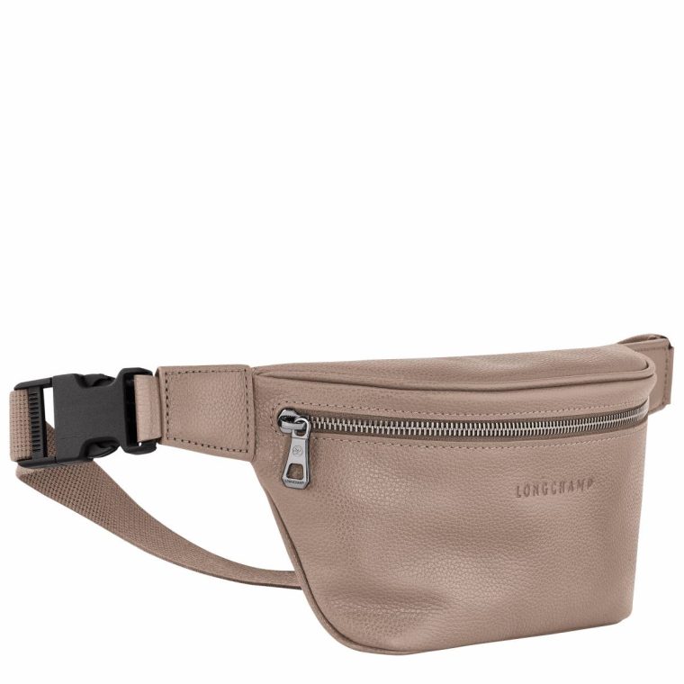 Le Foulonné M Belt Bag Turtledove - Leather Women Longchamp Turtledove Leather Bags - Image 2