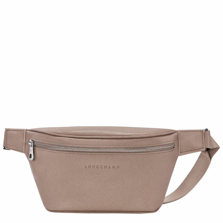Le Foulonné M Belt Bag Turtledove - Leather Women Longchamp Turtledove Leather Bags