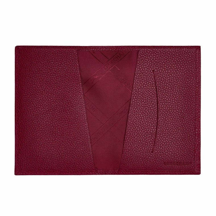 Le Foulonné Passport Cover Beetroot - Leather Beetroot Women Longchamp Pouches & Cases - Image 3