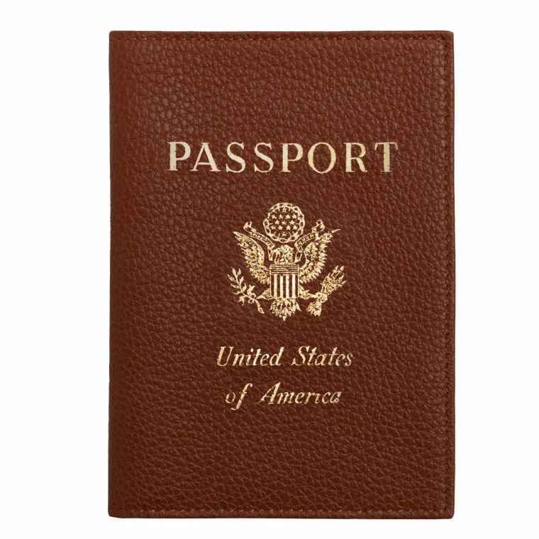 Le Foulonné Passport Cover Caramel - Leather Women Longchamp Pouches & Cases Caramel