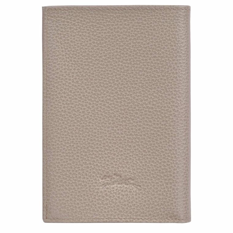 Le Foulonné Passport Cover Turtledove - Leather Pouches & Cases Longchamp Women Turtledove - Image 2