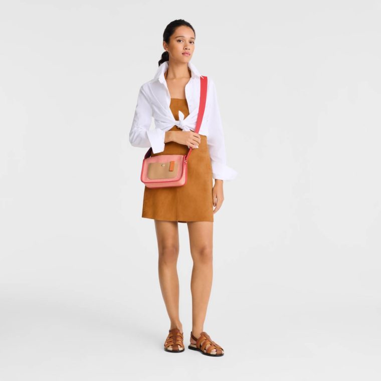Le Foulonné S Crossbody Bag Tomato - Canvas Longchamp Crossbody Bags Women Tomato - Image 2