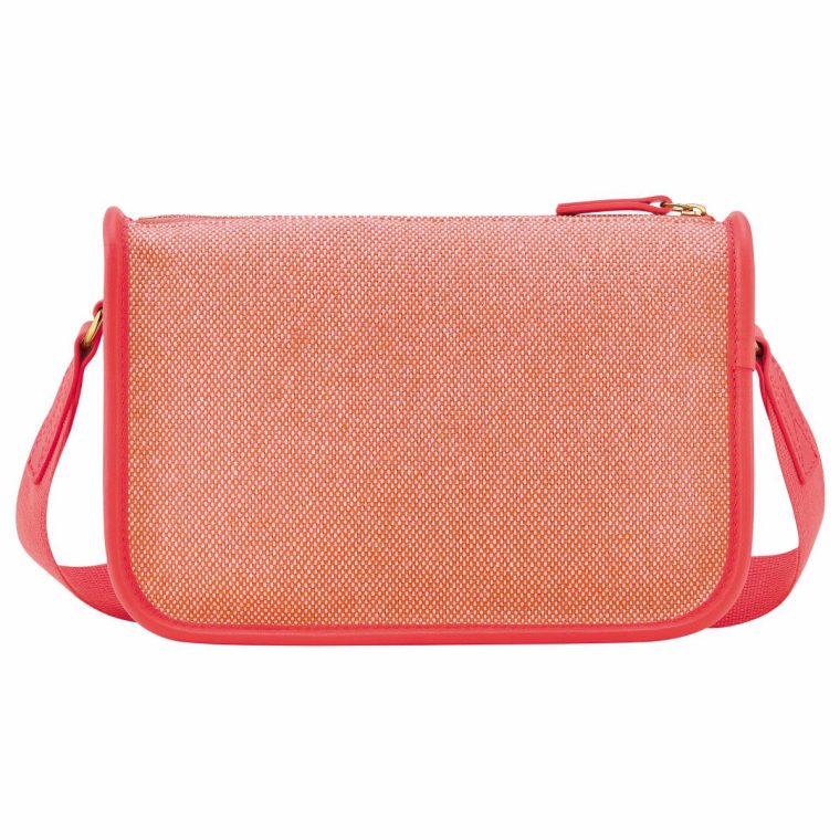 Le Foulonné S Crossbody Bag Tomato - Canvas Longchamp Crossbody Bags Women Tomato - Image 4