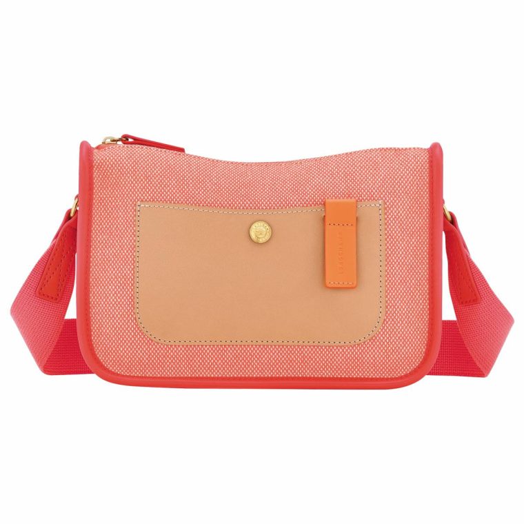 Le Foulonné S Crossbody Bag Tomato - Canvas Longchamp Crossbody Bags Women Tomato