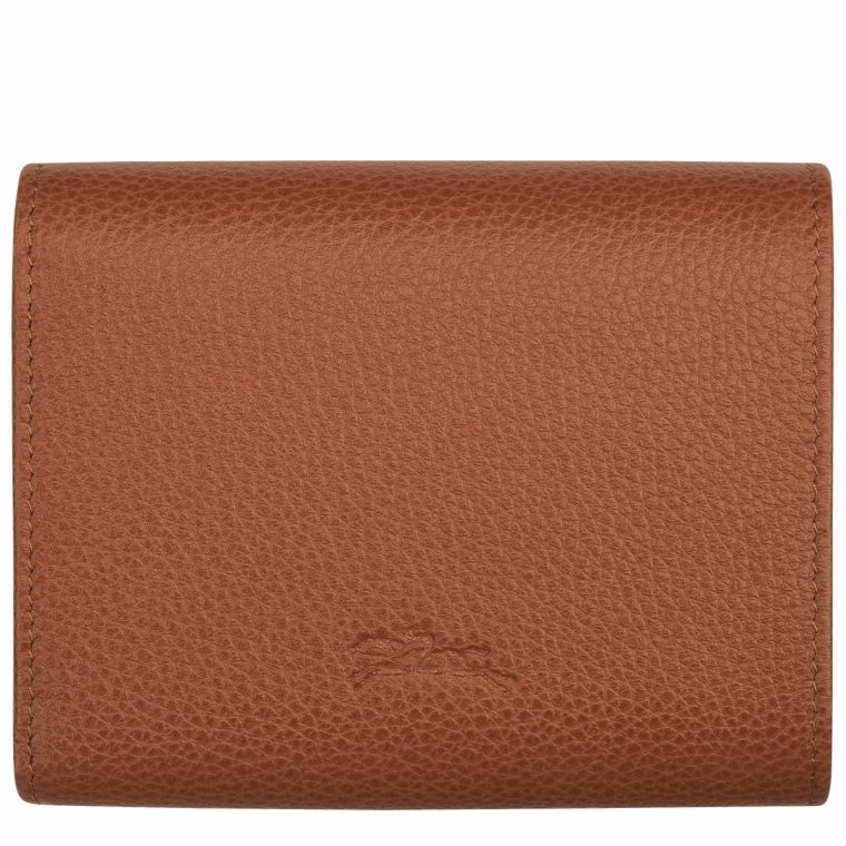 Le Foulonné Wallet Caramel - Leather Caramel Leather Wallets Longchamp Women - Image 2