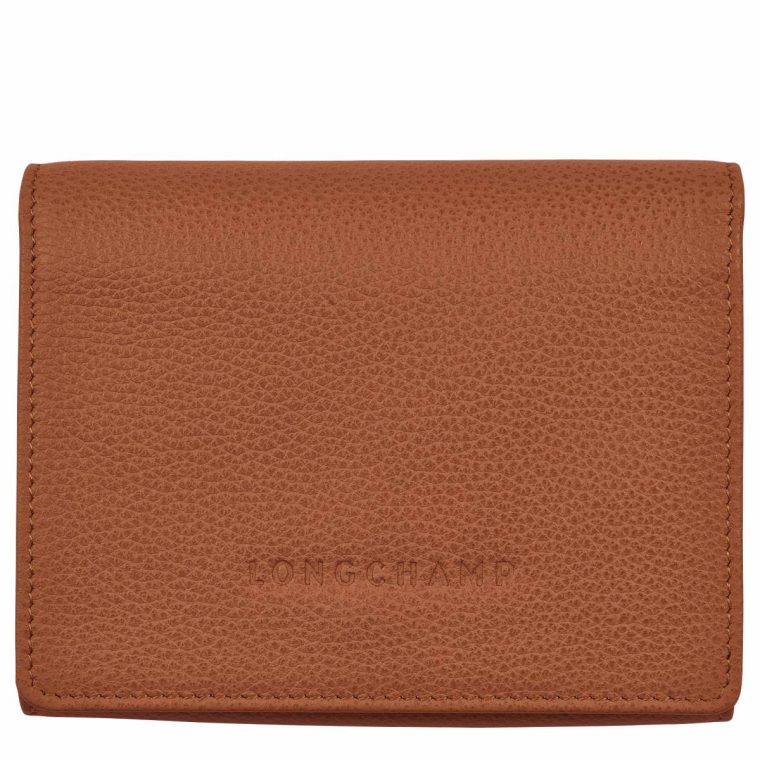 Le Foulonné Wallet Caramel - Leather Caramel Leather Wallets Longchamp Women