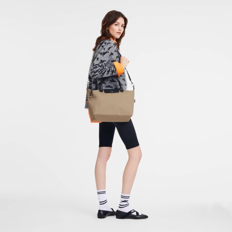 Le Pliage Energy L Handbag Clay - Recycled Canvas Handbags Clay Longchamp Women