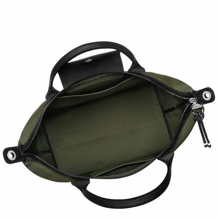 Le Pliage Energy L Handbag Khaki - Recycled Canvas Handbags Khaki Women Longchamp - Image 4