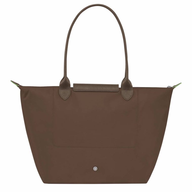 Le Pliage Green L Tote Bag Terra - Recycled Canvas Women Longchamp Shoulder Bags Terra - Image 2