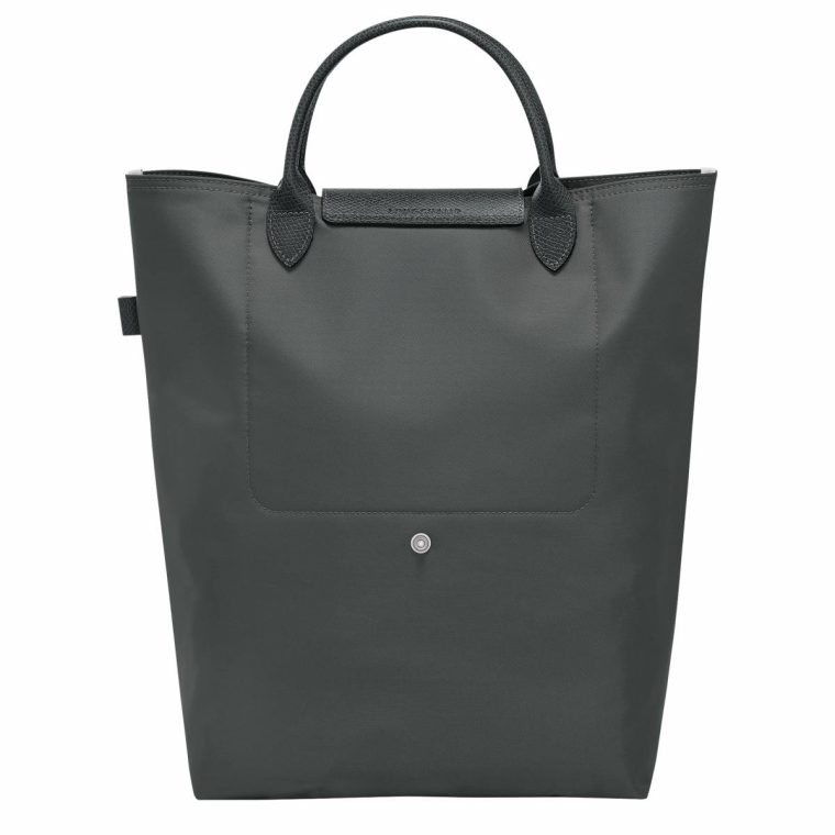 Le Pliage Green M Tote Bag Graphite - Canvas Women Handbags Longchamp Graphite - Image 4