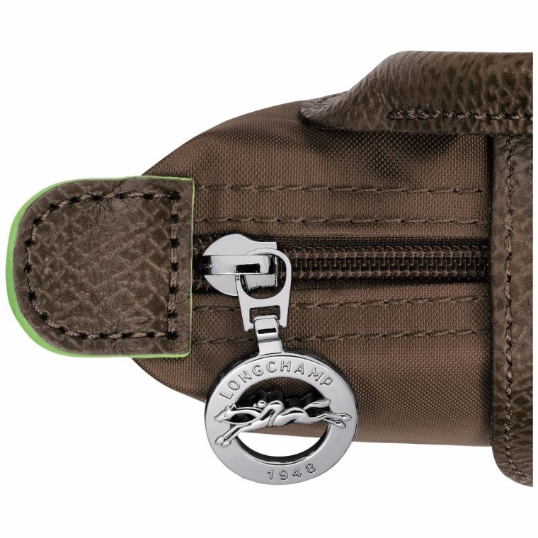 Le Pliage Green Pouch With Handle Terra - Recycled Canvas Women Pouches & Cases Longchamp Terra - Image 5