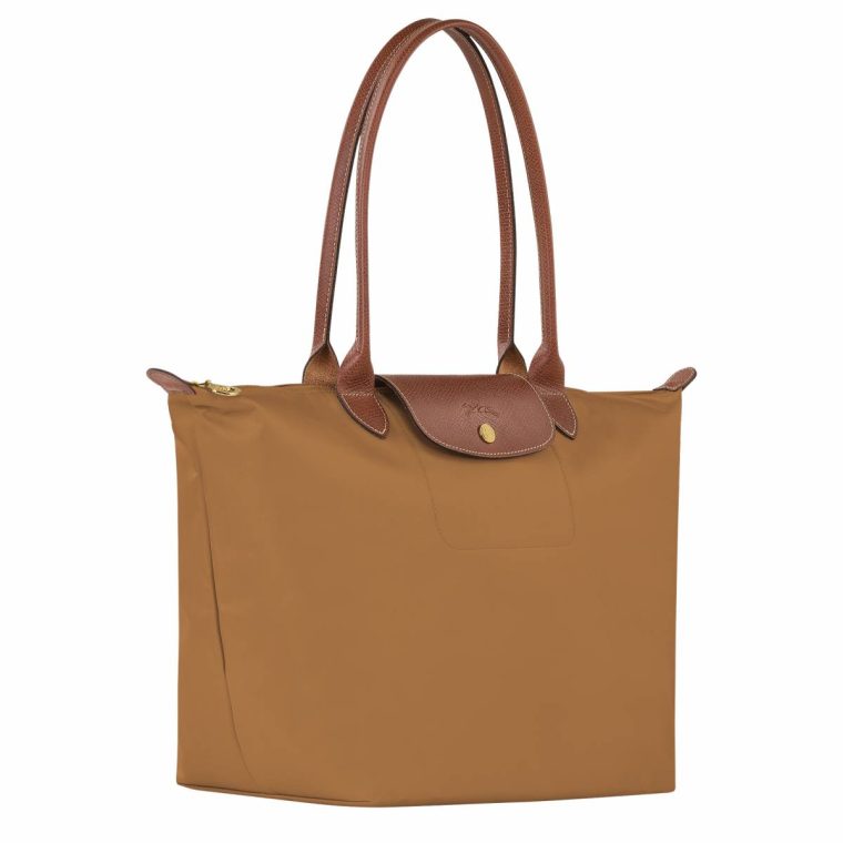 Le Pliage Original L Tote Bag Fawn - Recycled Canvas Shoulder Bags Fawn Women Longchamp - Image 2