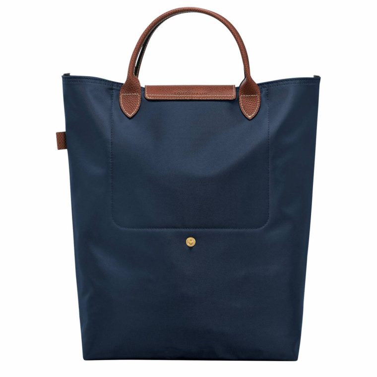 Le Pliage Original M Tote Bag Navy - Canvas Navy Longchamp Women Handbags - Image 4