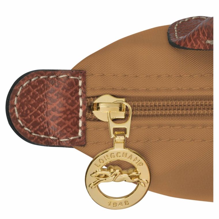 Le Pliage Original Pouch With Handle Fawn - Recycled Canvas Women Pouches & Cases Longchamp Fawn - Image 5