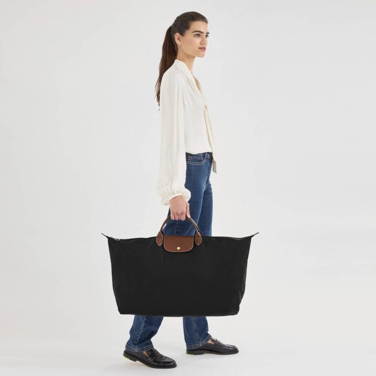 Le Pliage Original Xl Travel Bag Black - Recycled Canvas Black Travel Bags Longchamp Women