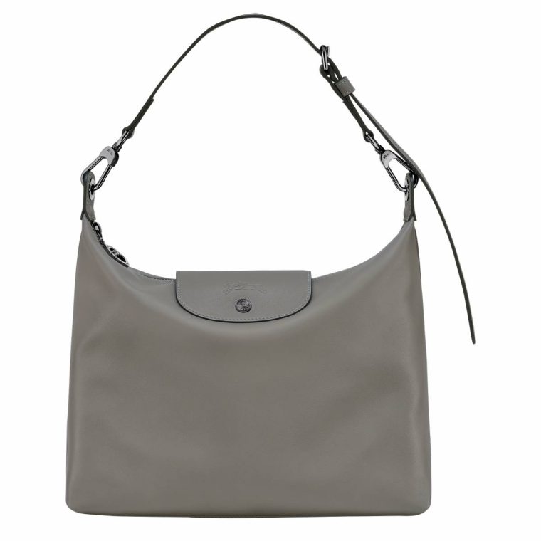 Le Pliage Xtra M Hobo Bag Turtledove - Leather Women Leather Bags Longchamp Turtledove