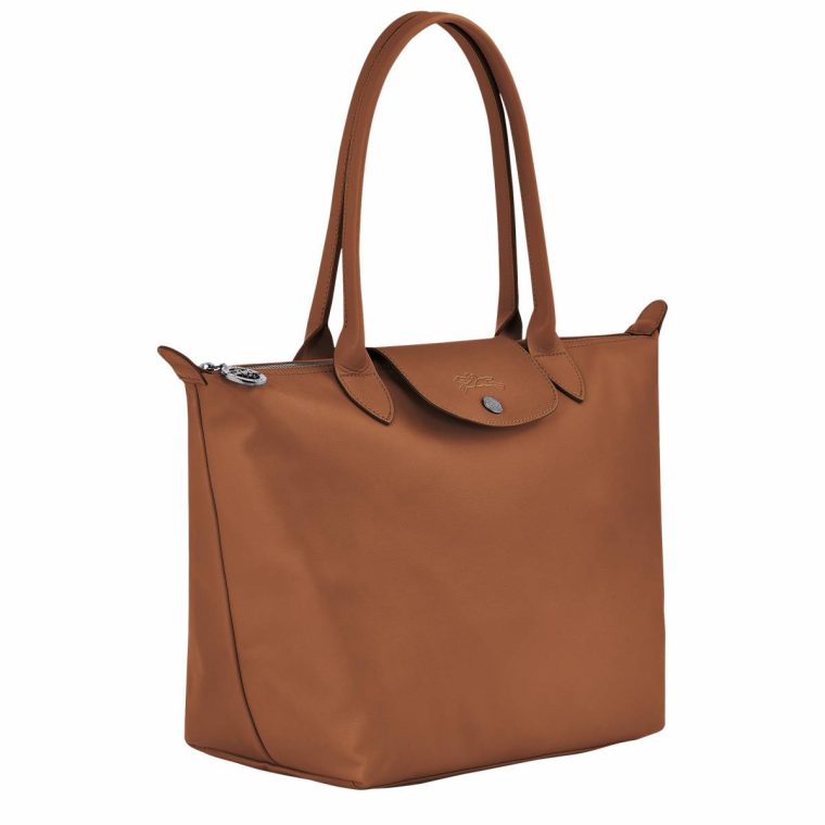 Le Pliage Xtra M Tote Bag Cognac - Leather Leather Bags Women Longchamp Cognac - Image 3