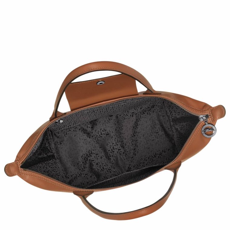Le Pliage Xtra M Tote Bag Cognac - Leather Leather Bags Women Longchamp Cognac - Image 5