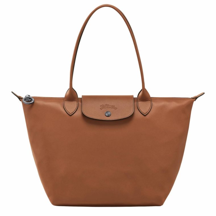 Le Pliage Xtra M Tote Bag Cognac - Leather Leather Bags Women Longchamp Cognac