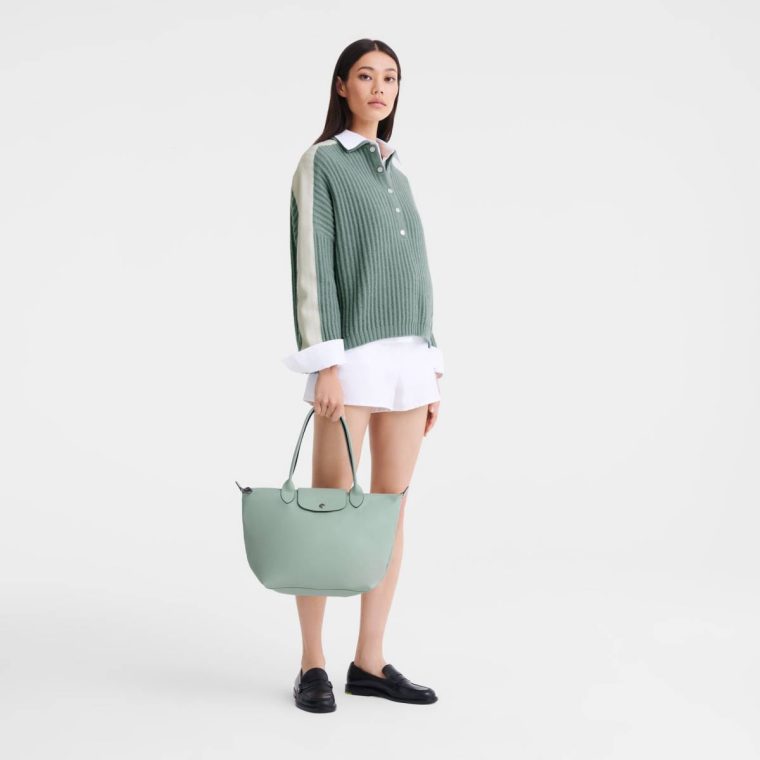 Le Pliage Xtra M Tote Bag Vervain - Leather Vervain Leather Bags Longchamp Women - Image 2