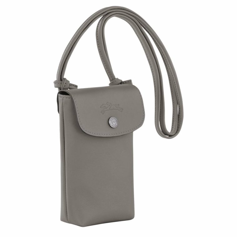 Le Pliage Xtra Phone Case With Leather Lace Turtledove - Leather Women Phone Cases Longchamp Turtledove - Image 3