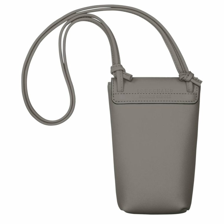 Le Pliage Xtra Phone Case With Leather Lace Turtledove - Leather Women Phone Cases Longchamp Turtledove - Image 4