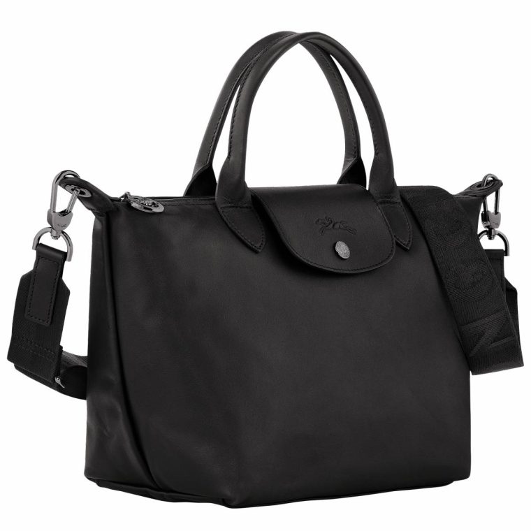 Le Pliage Xtra S Handbag Black - Leather Leather Bags Women Black Longchamp - Image 3
