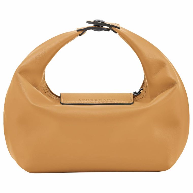 Le Pliage Xtra Xs Handbag Honey - Leather Longchamp Leather Bags Honey Women - Image 4