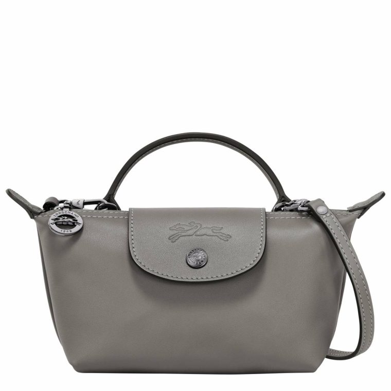 Le Pliage Xtra Xs Pouch Turtledove - Leather Women Turtledove Leather Bags Longchamp